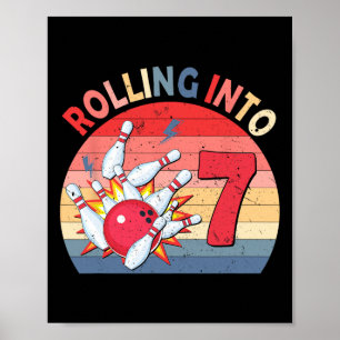 Rullande till 7 tarvande födelsedag 7 år gamla bar poster
