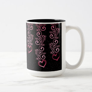 Rullande vinhjärter Heart Mugg