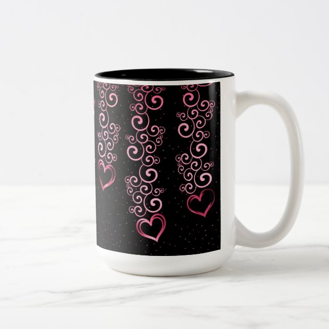 Rullande vinhjärter Heart Mugg (Höger)