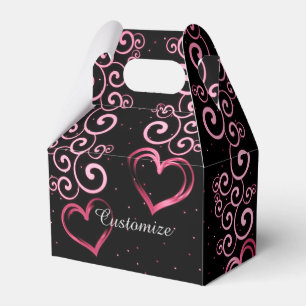 Rullande vinthårdar Gable Favor Box Presentaskar