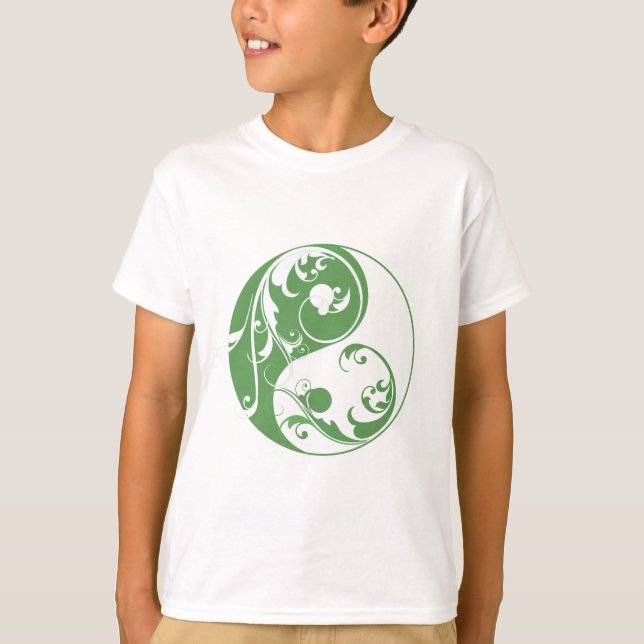 Rullande Yin & Yang (grön) Tee (Framsida)