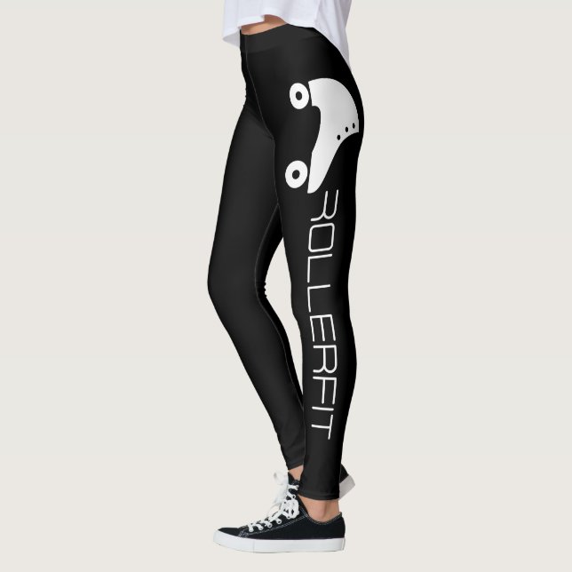 RullandeAnpassa - Svart fjädring Leggings (Vänster)
