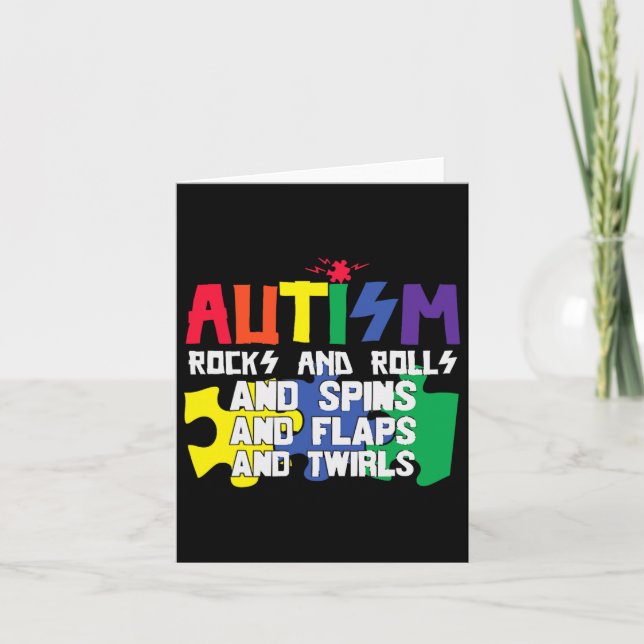 Rullar av Sten från Autism Spins-flappar och tråda Kort (Framsida)