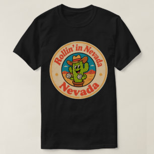 Rullar i Nevada_ Kaktus med Tärningskonst T Shirt