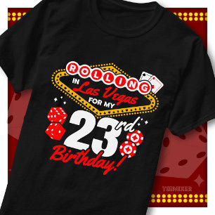 Rullar in i Las Vegas 23-årsdagscasinofest T Shirt