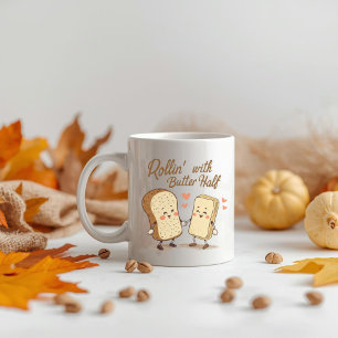 Rullar med min smörhalva - Söt Thanksgiving Kaffemugg