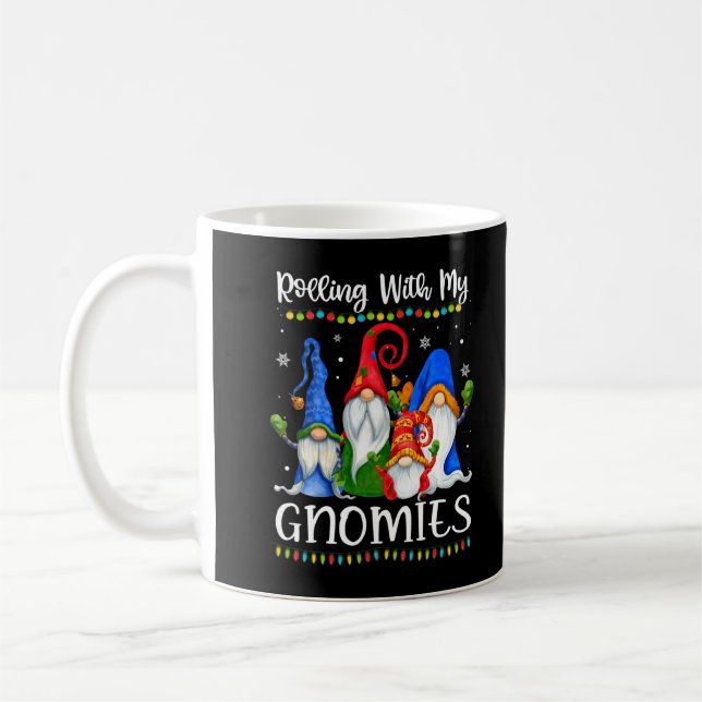 Rullar Med Mina Gnomar Roliga Gnom Julbelysning Bo Kaffemugg (Vänster)