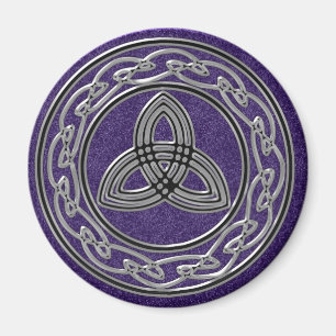 Rullar metallisk Celtic för silver fnurror och Magnet