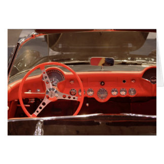 Rullar rusar den Chevrolet Corvette styrningen Hälsningskort
