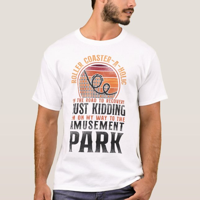 Rullare Underlägg Rulla i Amusement Park T Shirt (Framsida)