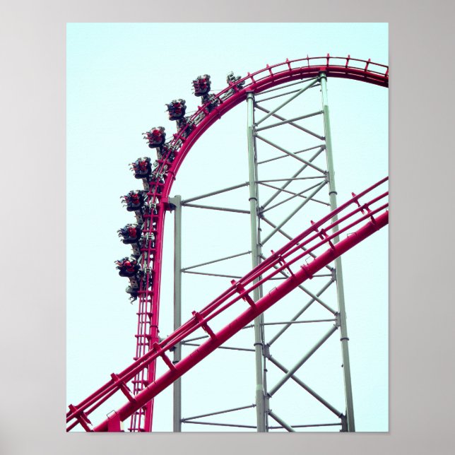 Rullare Underlägg X2 6 Flaggor Magic Mountain Poster (Framsidan)