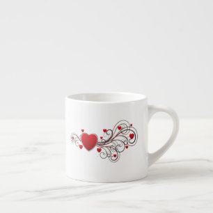 Rullat hjärta espressomugg