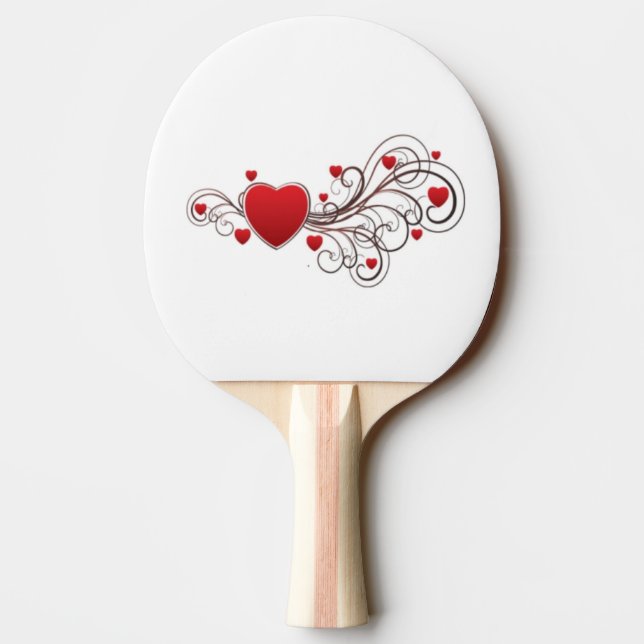Rullat hjärta pingisracket (Baksidan)