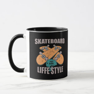 rullbräda livsstil retro rullbrädiskt mugg