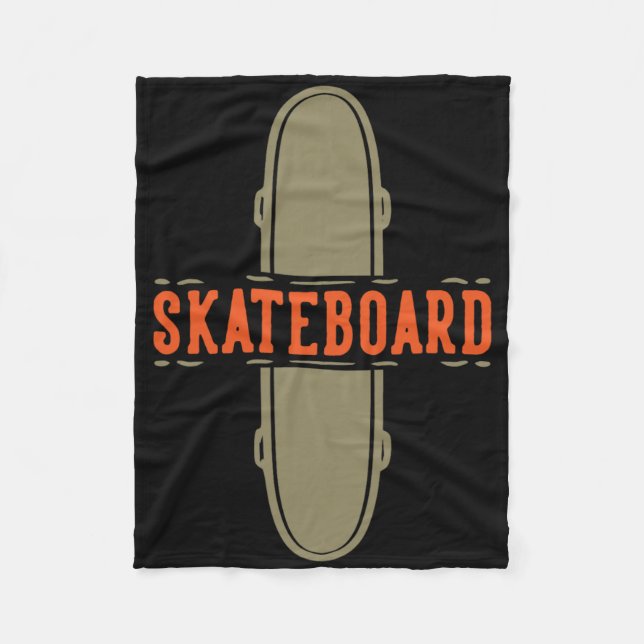 Rullbräda Skateboard Fleecefilt (Framsidan)