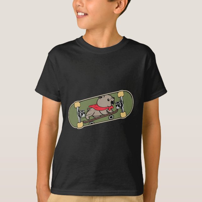 Rullbräda Tröjor För Barn Åldrar 6-12 Skateboard (Framsida)