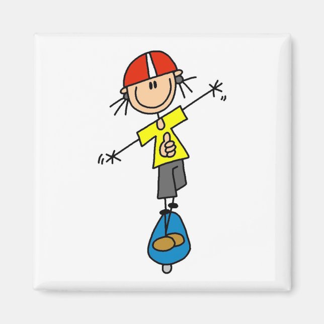 Rullbrädisande Pinnefigur Magnet (Framsidan)