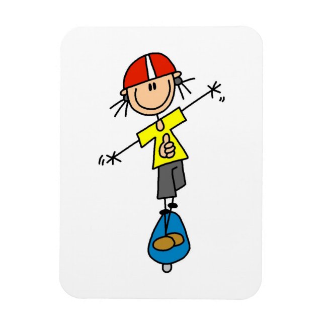 Rullbrädisande Pinnefigur Magnet (Vertikal)