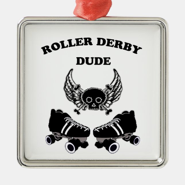 RullDerby Dude Julgransprydnad Metall (Framsidan)