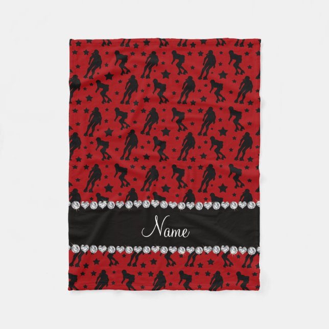 Rullderby för anpassningsbar kända röda stjärnor fleecefilt (Framsidan)