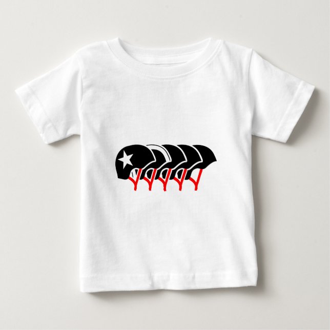 RullDerby hjälmar (den svart designen) Tee Shirt (Framsida)