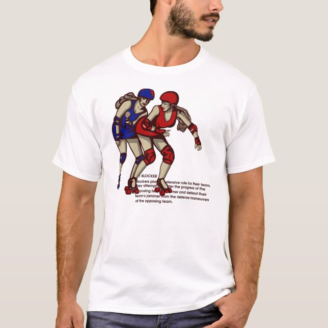Rullderby regler: Blocker T-shirt (Framsida)