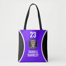 Rullderbylogotyp Lila Svart Lag Namn Uniform Tygkasse
