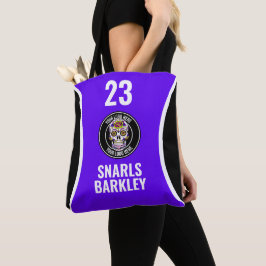 Rullderbylogotyp Lila Svart Lag Namn Uniform Tygkasse