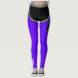 Rullderbylogotyp Lila Svart Lagnamn Uniform Leggings