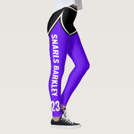 Rullderbylogotyp Lila Svart Lagnamn Uniform Leggings