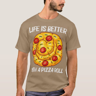 Rulldesign för Cute Pizza, För manar kvinnor, Pizz T Shirt