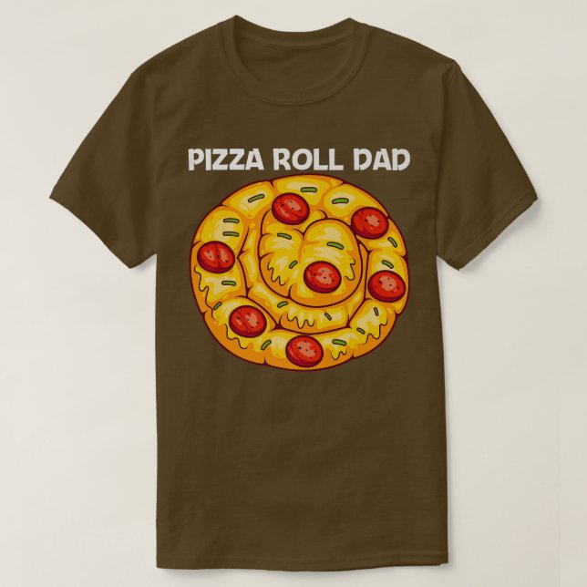 Rulldesign för Cute Pizza Roll för Pappa Manar Piz T Shirt (Design framsida)