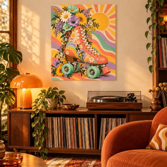 Rulldisco Bouquet Konsttryck Poster (Unframed paper art print. All texture effects are printed. Room styling props are not included.)