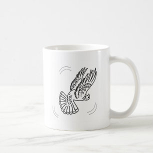 Rullduva i handling kaffemugg