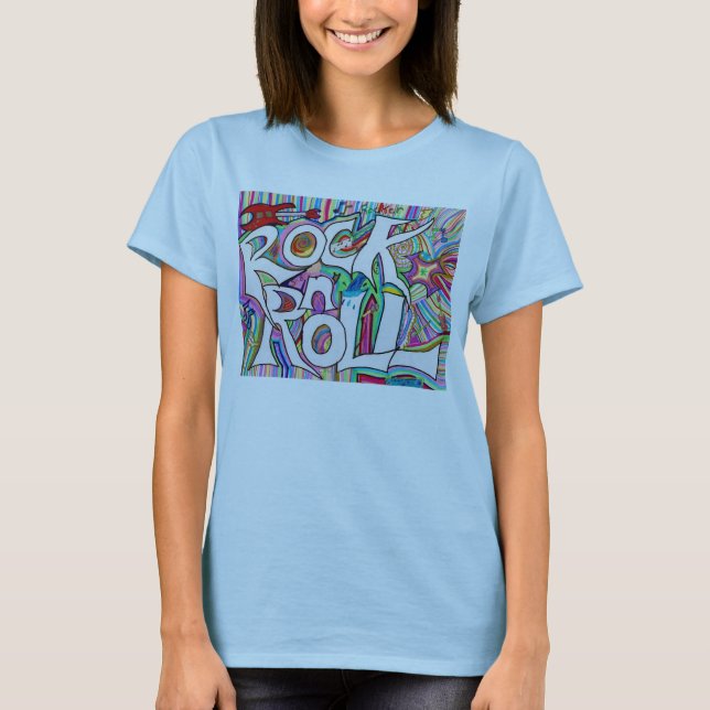 rulle för sten n tee shirt (Framsida)