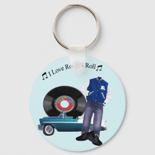 rulle Keychain för 50-talsten N Nyckelring