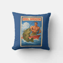 Rulle Smidig Fiskare Retro Marinblå Fiske Kudde