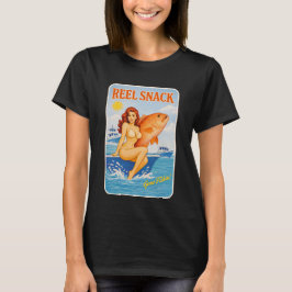 Rulle Snack Rollig Retro Pinup Snapper Fiskebåt T Shirt