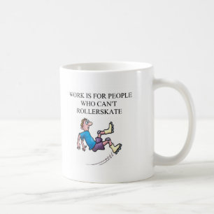 rulle som åker skridskor olycka kaffemugg