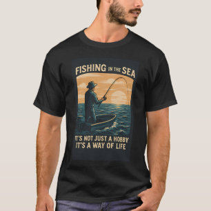 Rullefrihet - Vintage Patriotisk Fiske T Shirt