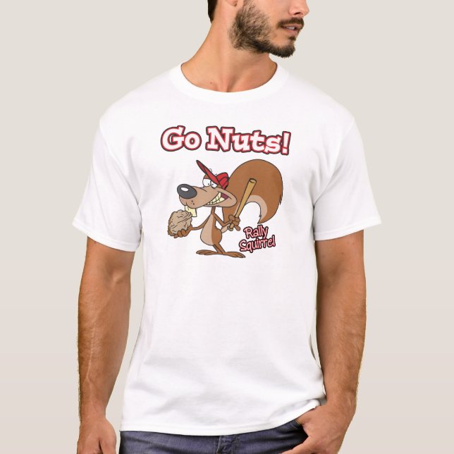 Rullekorren går i nöt baseball tecknad tee (Framsida)