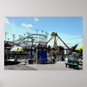 Ruller från Amusement Park Underlägg gammalt Orcha Poster