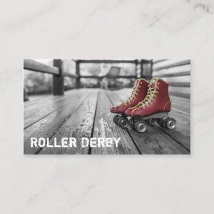 Rullerderby, rullskridskor, foto-Affärskort Visitkort