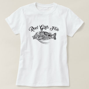Rullflickor Fiske Kvinnor 3/4 Ärm Raglan Tee Shirt