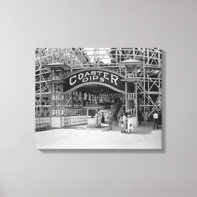 Rullfoto Underlägg vid Glen Echo Park Canvastryck (Framsida)