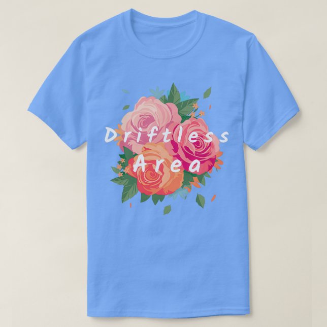 Rullfria områdesblommor t shirt (Design framsida)