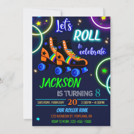 Rullfyller-födelsedagsinbjudan Skissinbjudan Inbjudningar