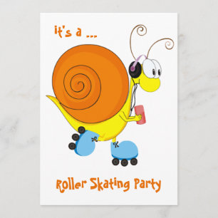 Rullfyllning av Snigel Rullande Party Inbjudningar