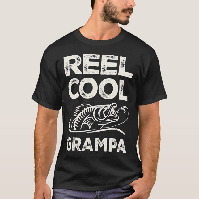 Rullkul farfar Rollig fiske farfar T Shirt (Framsida)