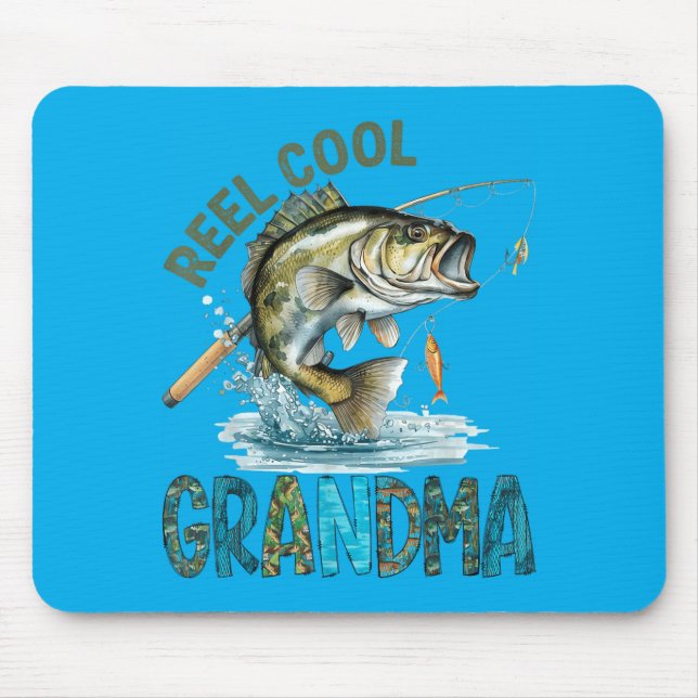 Rullkylig mormor mors dag fiskefantaster musmatta (Framsidan)
